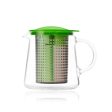 德国Finum 耐热玻璃泡茶壶0.8L 苹果绿